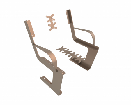 Комплект опор для скамейки "Тулпар" с подлокотником 