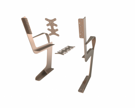 Комплект опор для скамейки "Тулпар" с подлокотником 