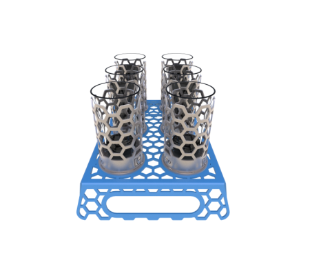 Поднос для рюмок "Соты"