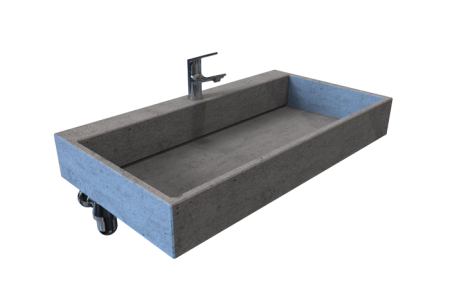 Мойка бетонная высокая 854х459х120