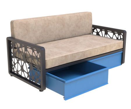 Диван с выдвижными ящиками "Нейрон"