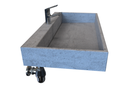 Мойка бетонная высокая 854х459х120