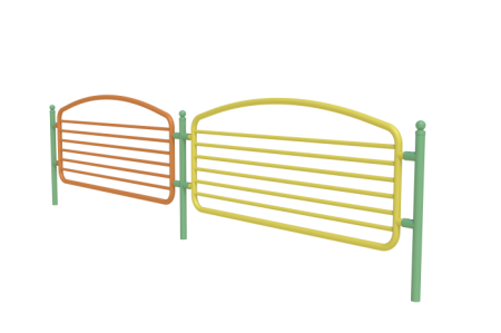 Ограждение металлическое для детской площадки