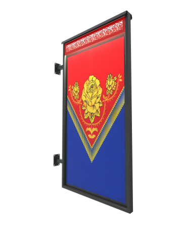 Информационное поле с подсветкой для стенда "Парад" без наклеек