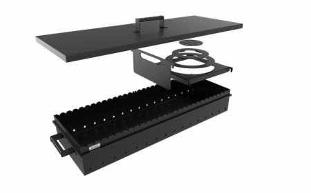 Мангал индивидуальны 1000х350х160 с крышкой и надставкой под казан