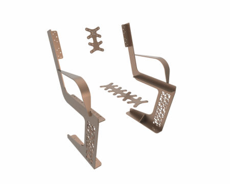 Комплект опор для скамейки "Нейрон" с подлокотником 