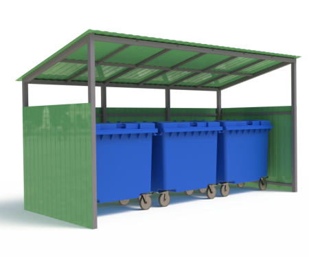 Навес ТБО 4,0х1,7х2,2