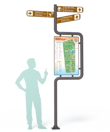 Указатель направления с картой